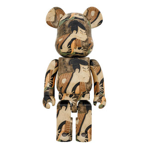 MEDICOM TOY BE@RBRICK 1000% TOSHUSAI SHARAKU "ACTOR OTANI ONIJI III AS THE FOOTMAN (YAKKO) EDOHEI"-BROWN