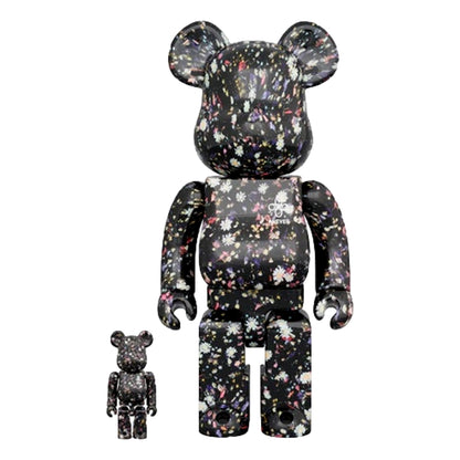 MEDICOM TOY BE@RBRICK 100% & 400% ANEVER BLACK-BLACK