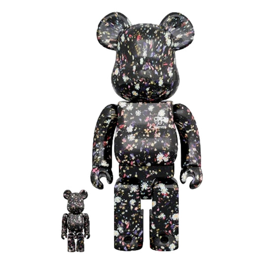 MEDICOM TOY BE@RBRICK 100% & 400% ANEVER BLACK-BLACK