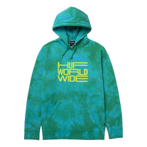 HUF BROADCAST TIEDYE P/O HOODIE-BLUE