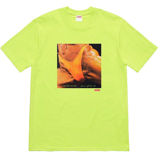 SUPREME BUTTHOLE SURFERSREMBRANDT PUSSYHORSE TEE-GREEN