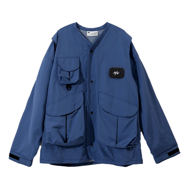 NINE POINT NINE CAIRN UTILITY JACKET-BLUE - Popcorn Store