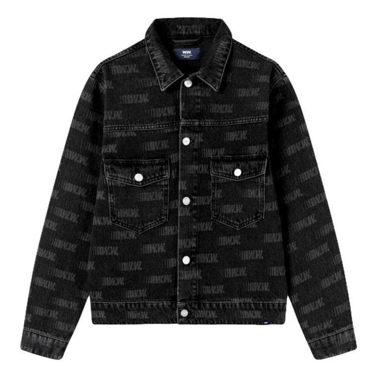 WOOD WOOD CAM JACKET -BLACK