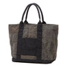 HOBO CARRY - ALL TOTE UPCYCLED US ARMY CLOTH LOGWOOD DYED-BLACK