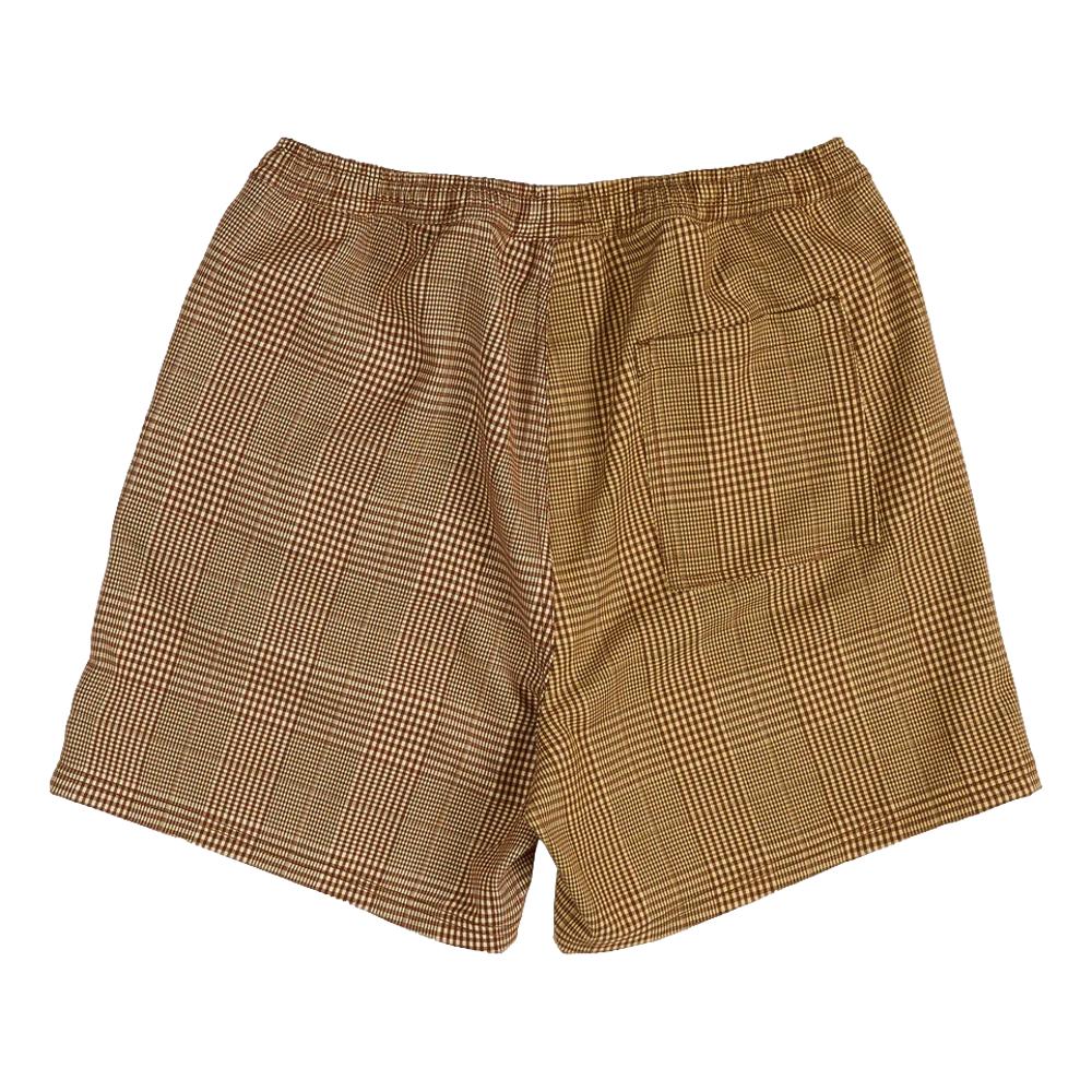 PLEASURES CHASE PLAID SHORTS-BROWN