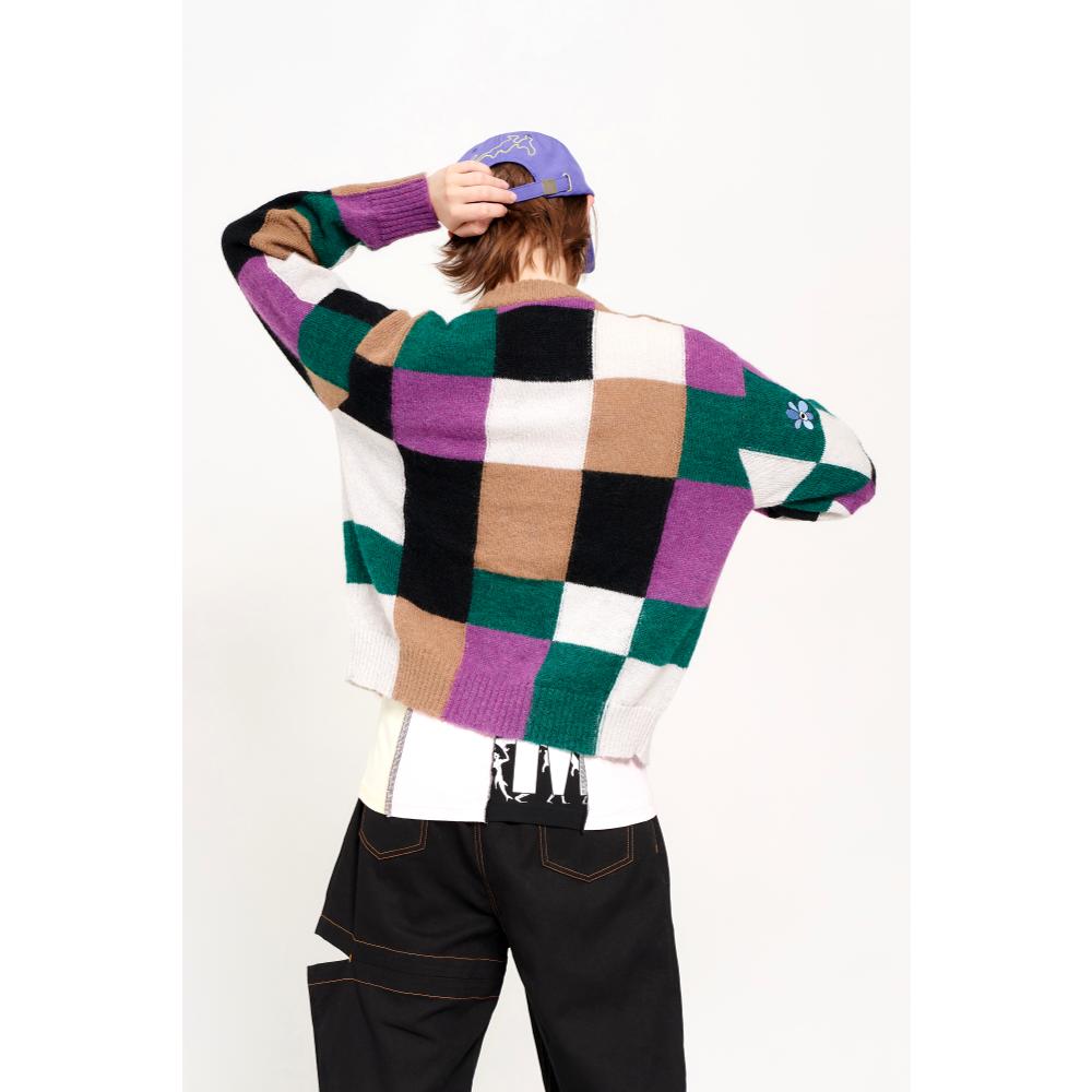 PERKS AND MINI COMMUNAL FIELDS KNITTED MOHAIR CARDIGAN-MULTI