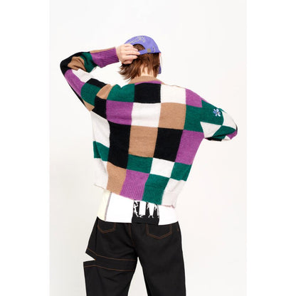 PERKS AND MINI COMMUNAL FIELDS KNITTED MOHAIR CARDIGAN-MULTI