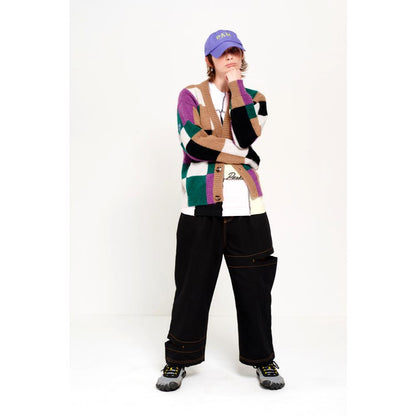 PERKS AND MINI COMMUNAL FIELDS KNITTED MOHAIR CARDIGAN-MULTI
