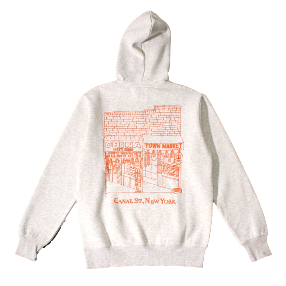 CHINA TOWN MARKET I LOVE NY HOODIE-GREY
