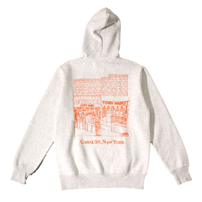 CHINA TOWN MARKET I LOVE NY HOODIE-GREY