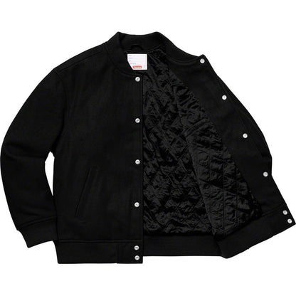 SUPREME DELTA LOGO VARSITY JACKET-BLACK