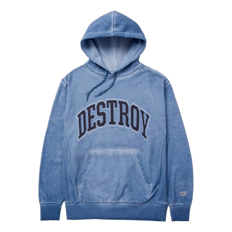 HUF DESTROY REBUILD FADED P/O HOODIE-BLUE