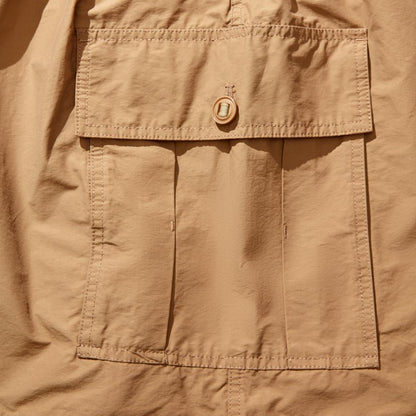 OPEN DIALOGUE DOUBLE PLEATS ARMY SHORTS-KHAKI