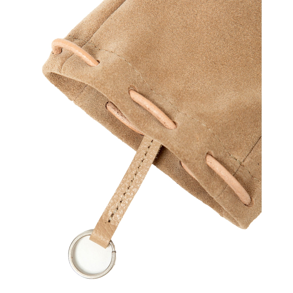 WACKO MARIA SUEDE LEATHER DRAWSTRING BAG