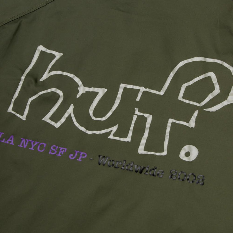 HUF DROP OUT COACHES JACKET-GREEN