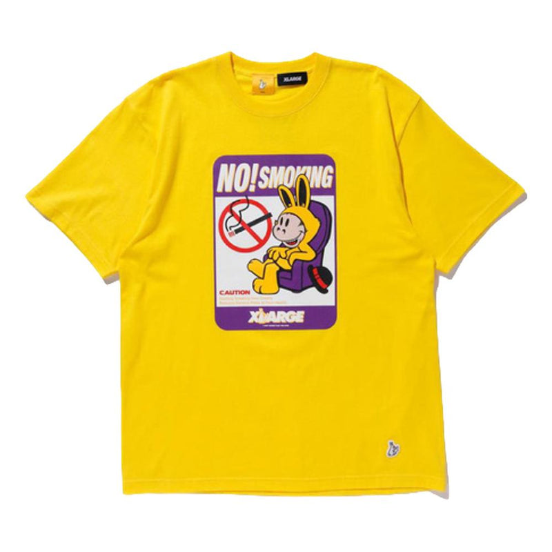 FR2 XLARGE COLLABORATION WITH #FR2 NO SMOKING TEE-YELLOW - Popcorn