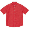 SUPREME EMBOSSED DENIM SS SHIRT-RED