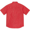 SUPREME EMBOSSED DENIM SS SHIRT-RED