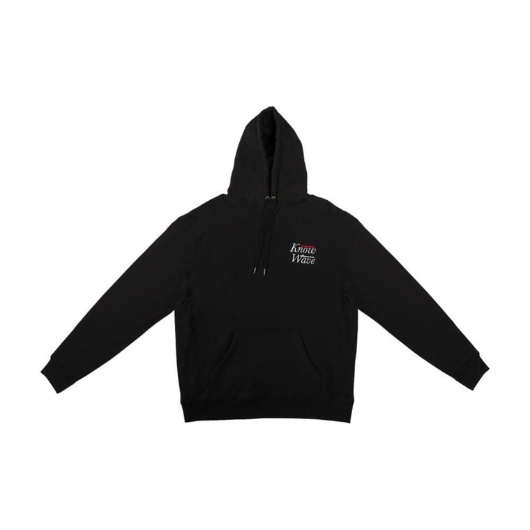 KNOW WAVE EMBROIDERED SERIF PULLOVE-BLACK