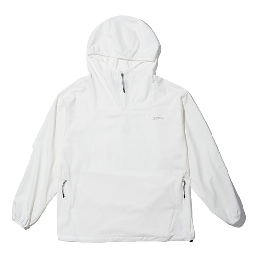 NINE POINT NINE ELEMENT MULTI-POCKETTECH HOODIE-WHITE