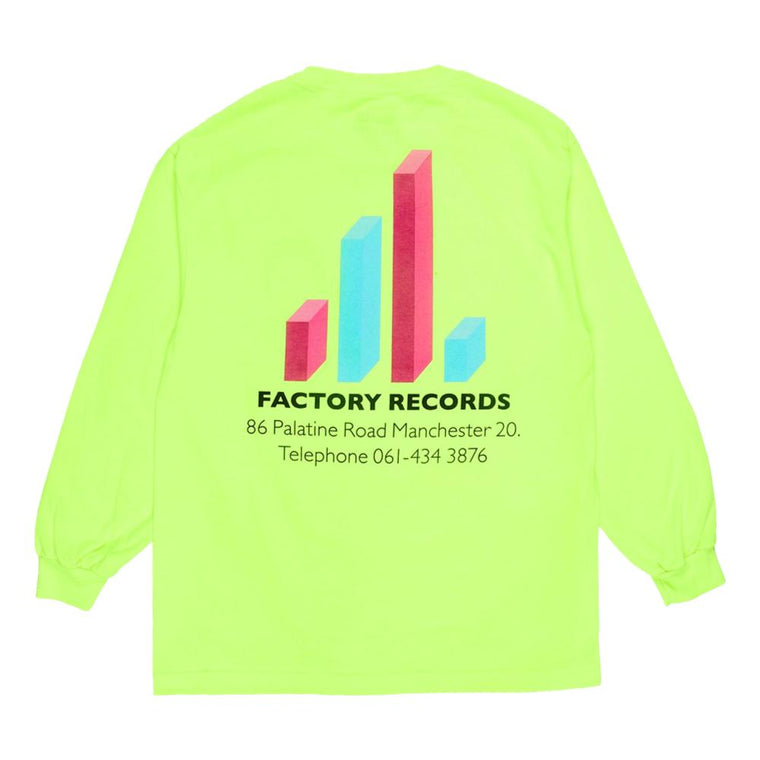 PLEASURES FACTORY LONG SLEEVE T-SHIRT-SAFETY GREEN