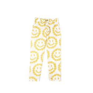 CHINA TOWN MARKET FLORAL SMILEY PANTS PAJAM-WHITE