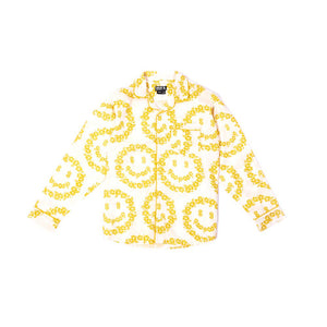 CHINA TOWN MARKET FLORAL SMILEY SHIRT PAJAM-WHITE