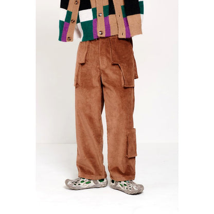 PERKS AND MINI G.L. CORD RETURN PANT-BROWN