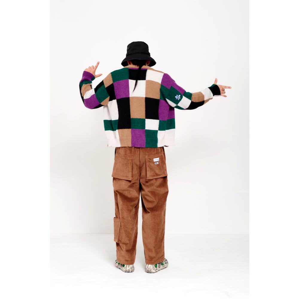 PERKS AND MINI G.L. CORD RETURN PANT-BROWN