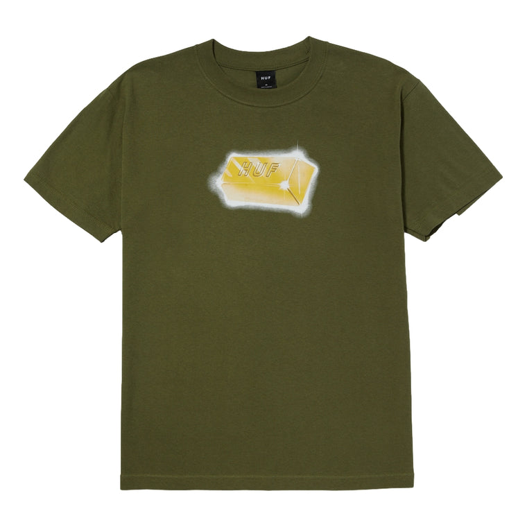HUF GOLD STANDARD S/S TEE-OLIVE