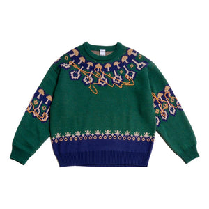 PERKS AND MINI GOOD LIFE FAIR ISLE KNITTED JUMPER-GREEN