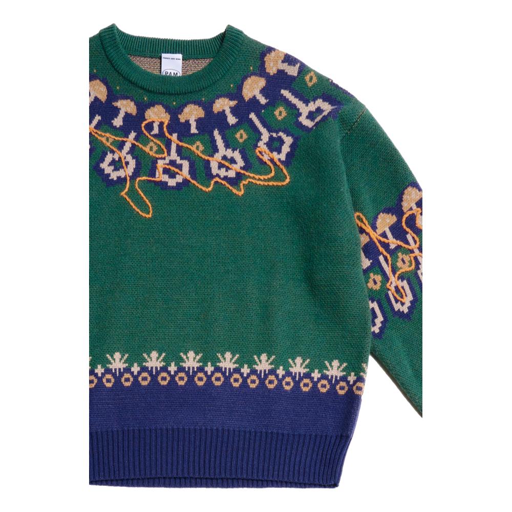 PERKS AND MINI GOOD LIFE FAIR ISLE KNITTED JUMPER-GREEN