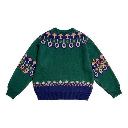PERKS AND MINI GOOD LIFE FAIR ISLE KNITTED JUMPER-GREEN