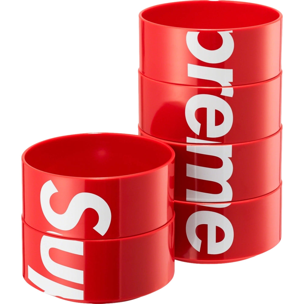 SUPREME HELLER BOWLS (SET 0F 6)-RED - Popcorn Store