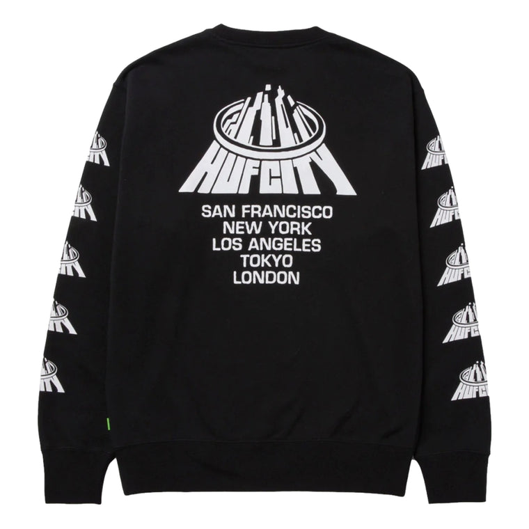 HUF HUF CITY CREWNECK-BLACK