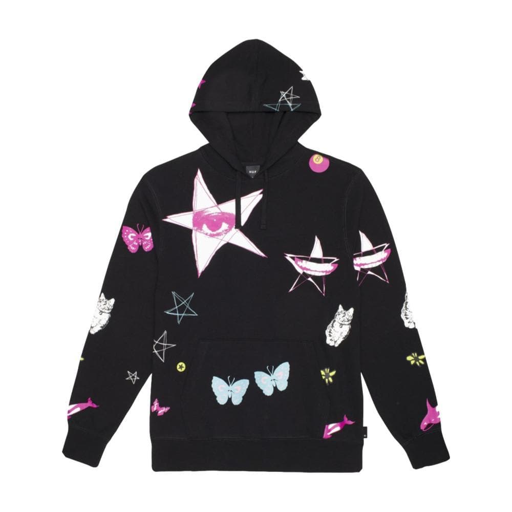 HUF KEI P/O HOODIE-BLACK