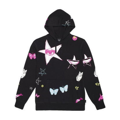 HUF KEI P/O HOODIE-BLACK