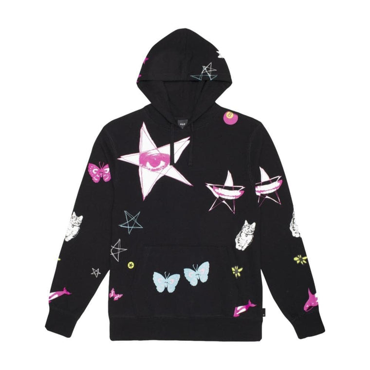 HUF KEI P/O HOODIE-BLACK