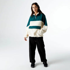 HUF HUF X CRAILTAP CONTINENT 1/4 ZIP POLAR FLEECE-NATURAL 