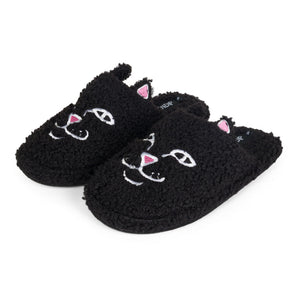 RIPNDIP JERM FACE FUZZY HOUSE SLIPPERS-BLACK