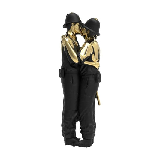 Mighty Jaxx KISSING COPPERS BY BRANDALISED(GOLD RUSH EDITION)-BLACK