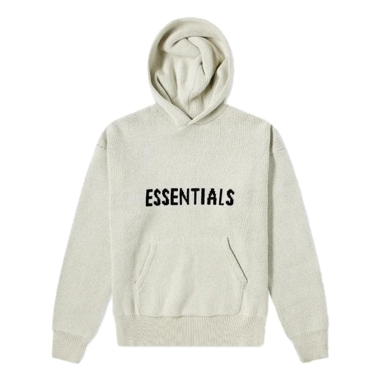 CONSIGNMENT- FOG ESSENTIALS KNIT HOODIE-OATMEAL