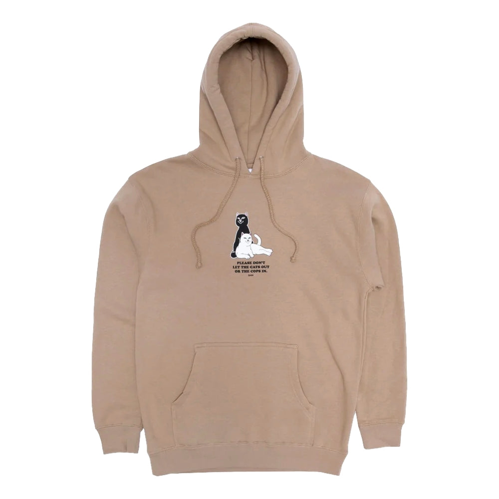 RIPNDIP KEEP THE CATS IN HOODIE-CREAM