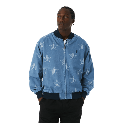 HUF LANDMARK JACKET-MEDIUM WASHED