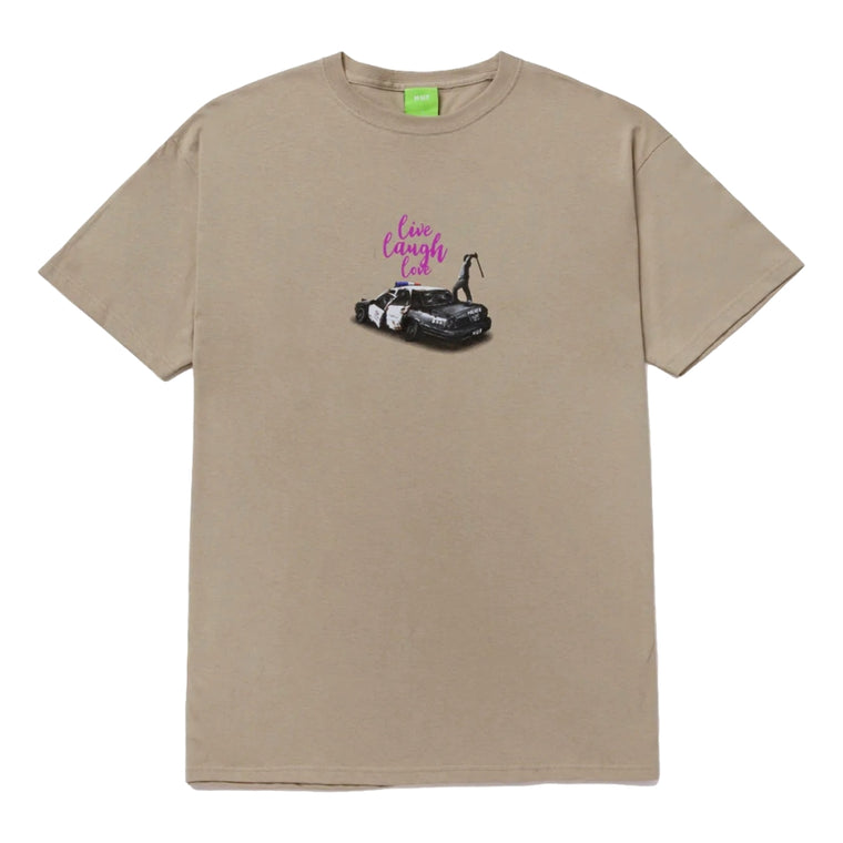 HUF LIVE LAUGH LOVE S/S TEE-BEIGE