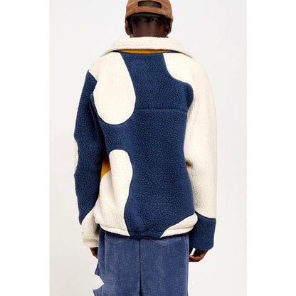 PERKS AND MINI LIVE ON EARTH RECYCLED SHEARLING JACKET-NAVY