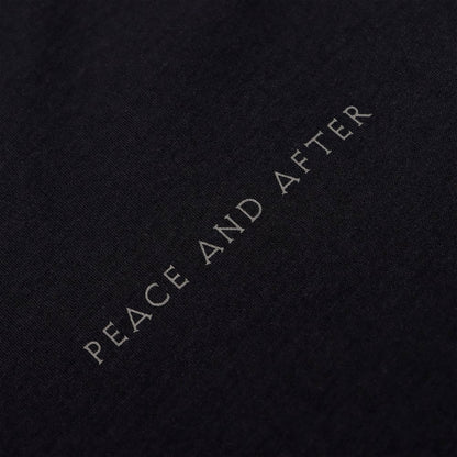 PEACE AND AFTER LOGO S/S POLO SHIRT-BLACK