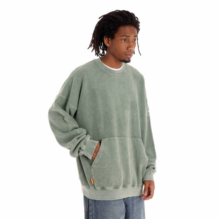 MADNESS MADNESS WASHED SWEATER-OLIVE