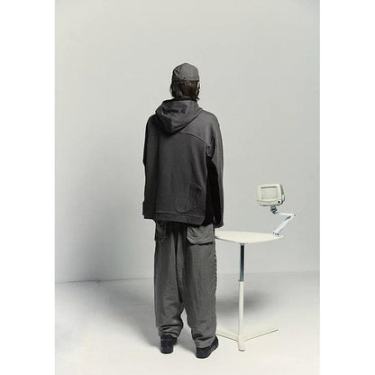 ARCHIVAL REINVENT MULTIPLE TYPE POCKET HOODIE-GREY