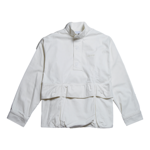 OPEN DIALOGUE MULTI BAG SHIRT WITH ZIPPERS-WHITE